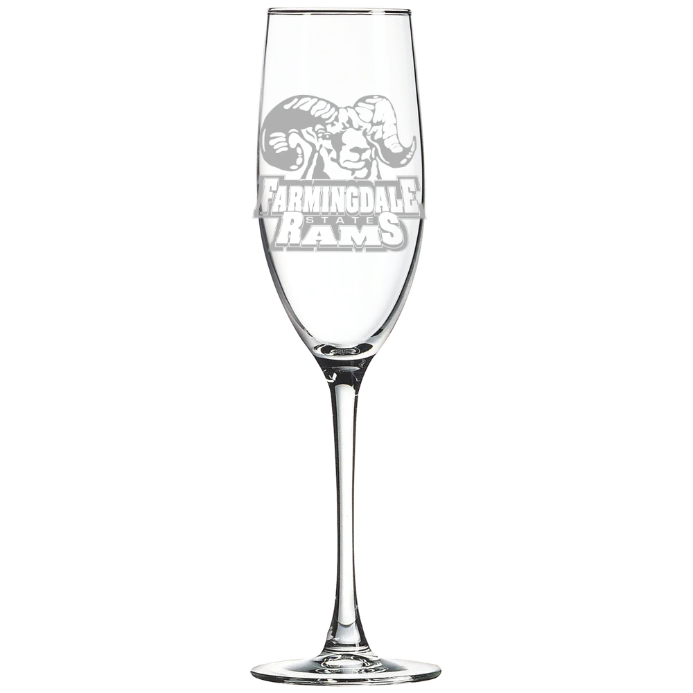 Farmingdale State College Polar Camel 8 oz. Champagne Flute