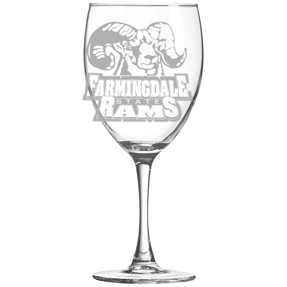 Farmingdale State College Polar Camel 10 1/2 oz. Wine Glass