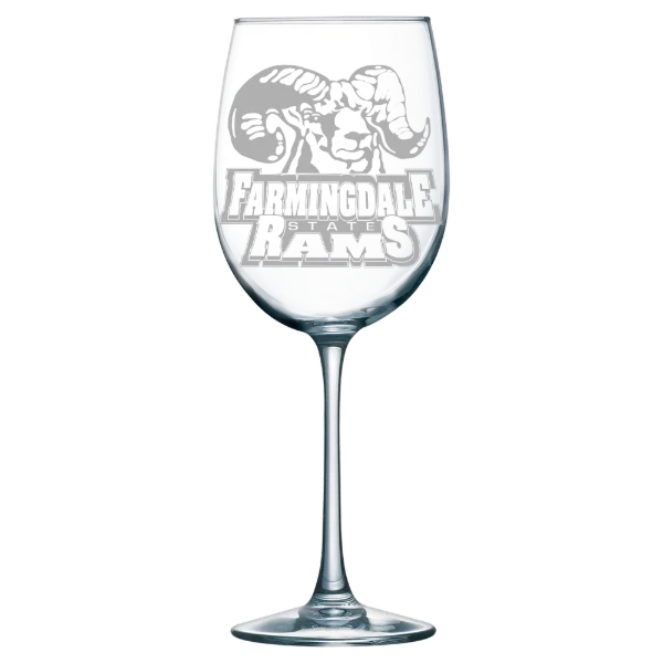 Farmingdale State College Polar Camel 19 oz. Wine Glass