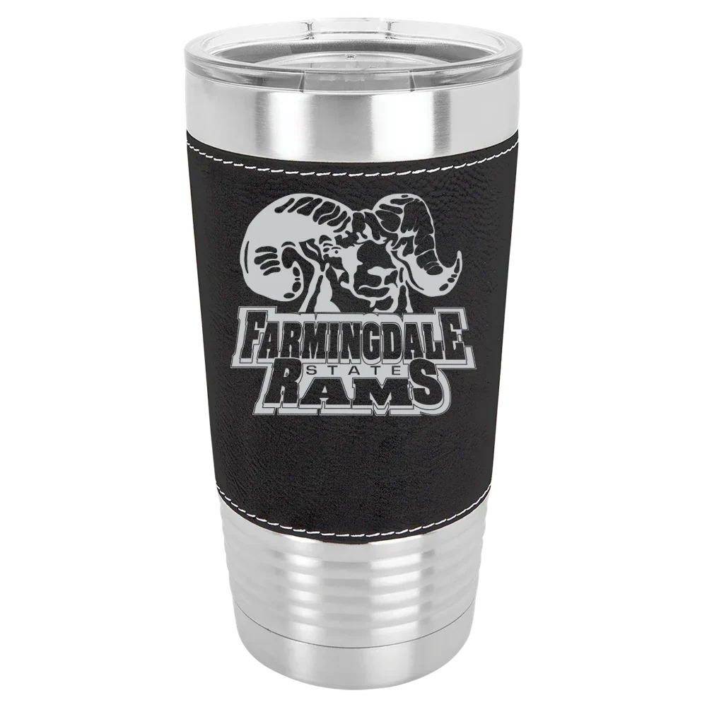 Farmingdale State College Polar Camel 20 oz. Leatherette Grip Tumbler with Standard Lid