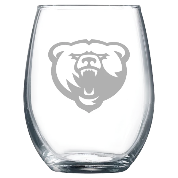 Franklin College Polar Camel 9 oz. Stemless Wine Glass