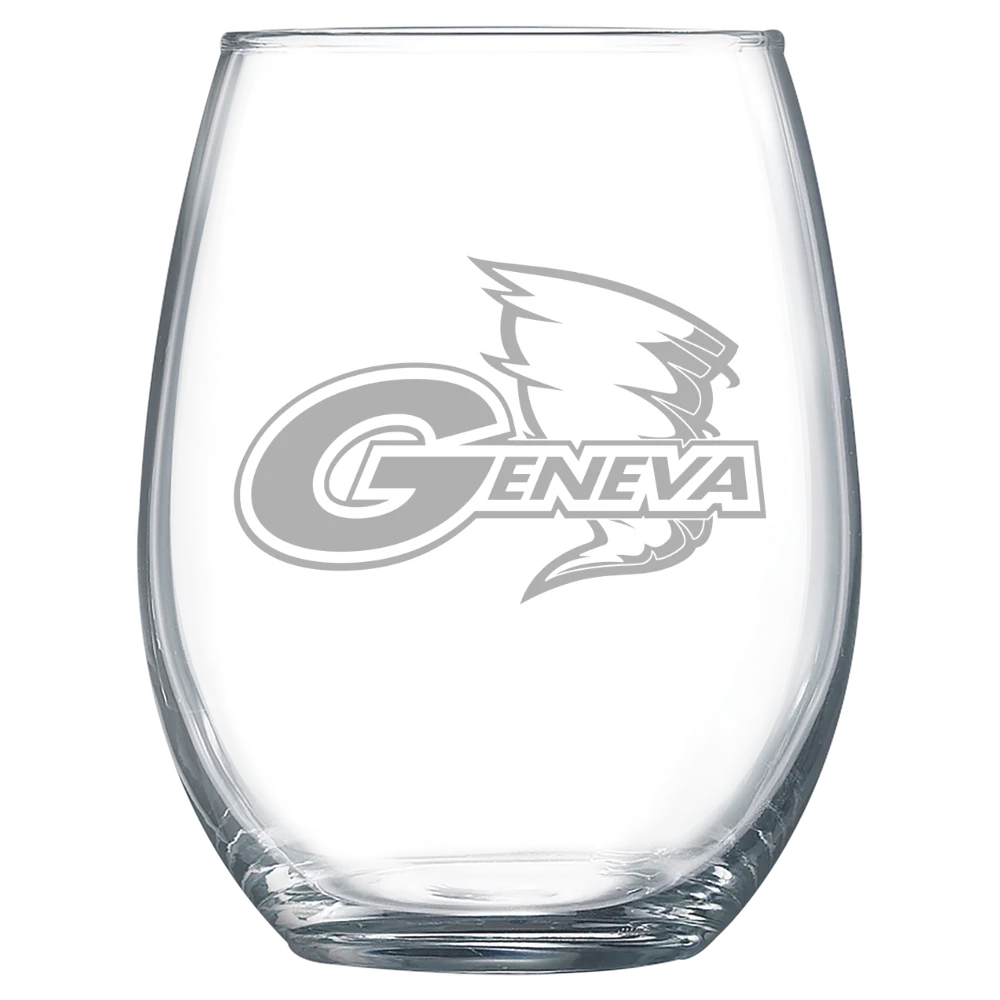 Geneva College Polar Camel 15 oz. Stemless Wine Glass