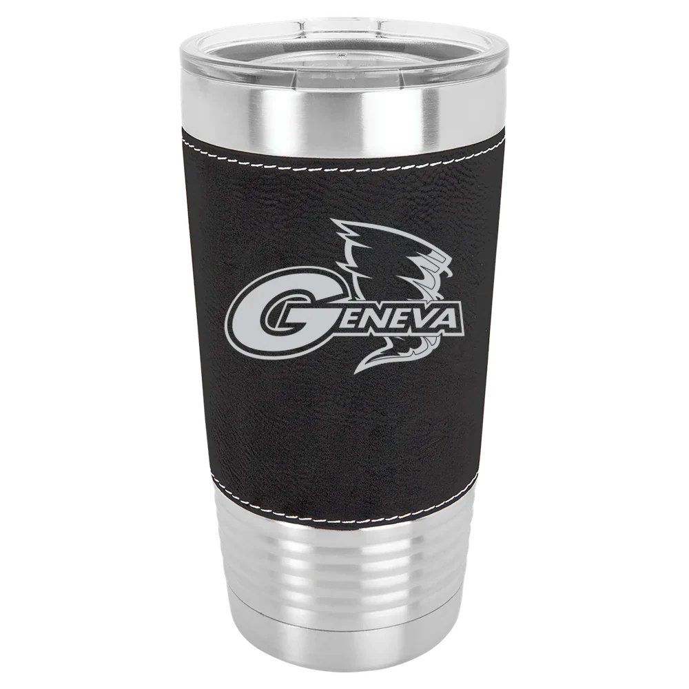 Geneva College Polar Camel 20 oz. Leatherette Grip Tumbler with Standard Lid
