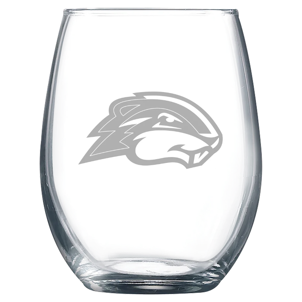 Goucher College Polar Camel 9 oz. Stemless Wine Glass