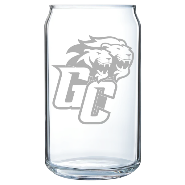 Greensboro College Polar Camel 16 oz. Can Glass