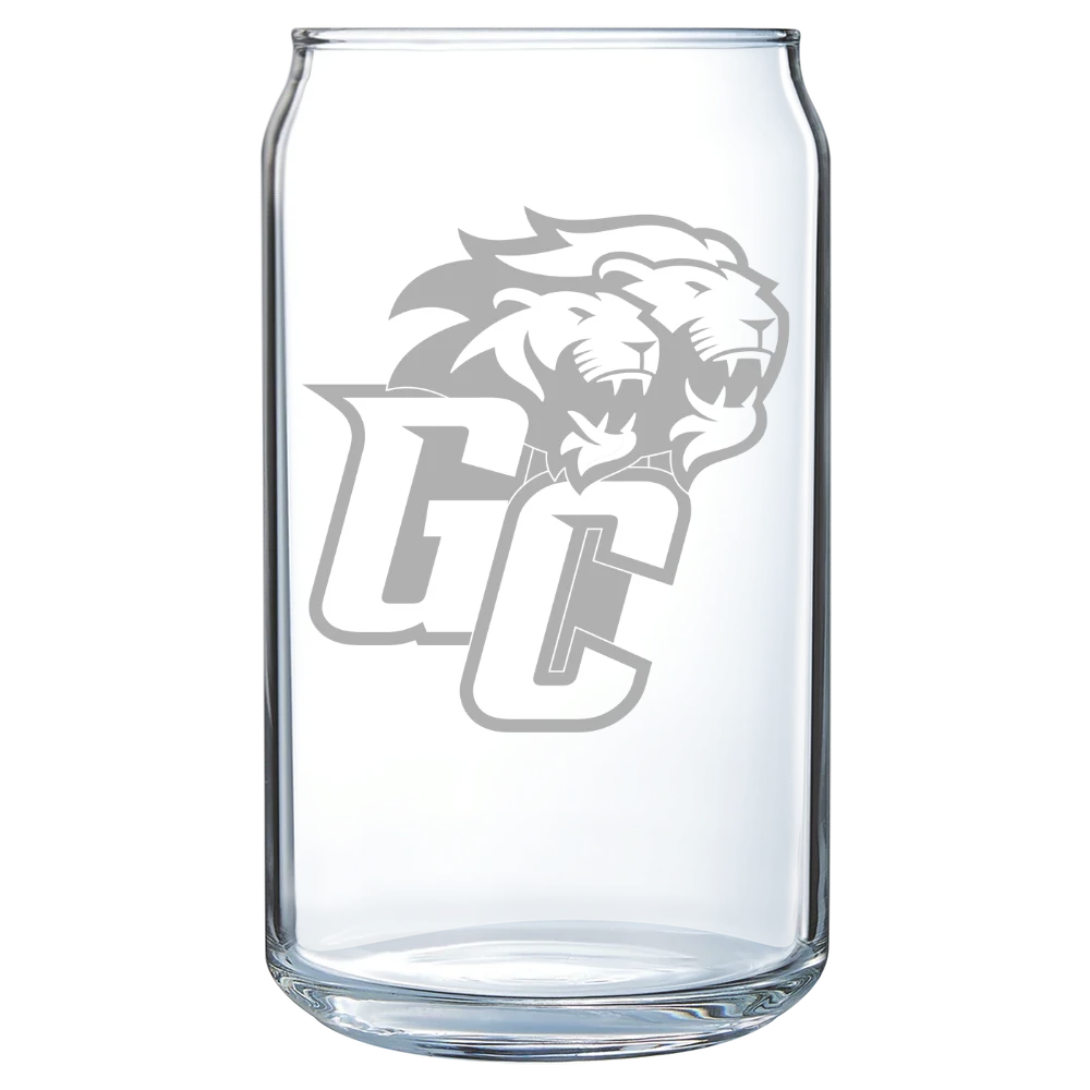 Greensboro College Polar Camel 16 oz. Can Glass