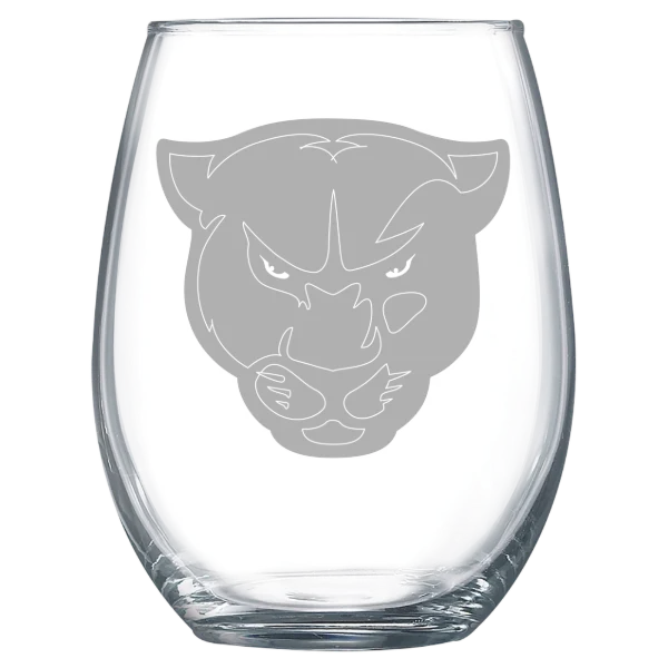 Greenville University Polar Camel 15 oz. Stemless Wine Glass