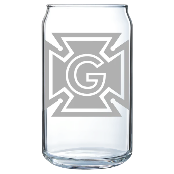 Grinnell College Polar Camel 16 oz. Can Glass