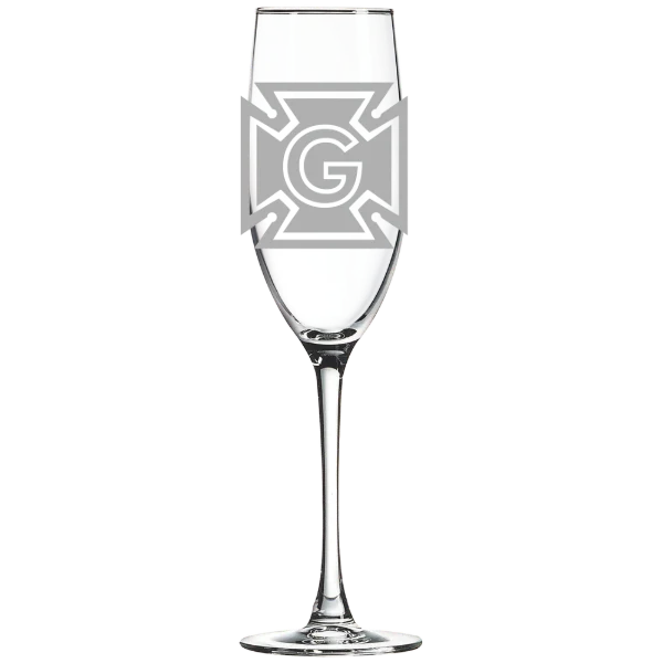 Grinnell College Polar Camel 8 oz. Champagne Flute
