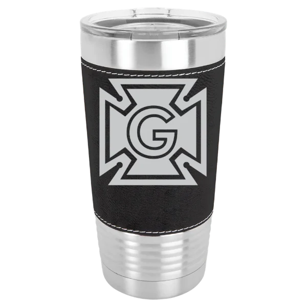 Grinnell College Polar Camel 20 oz. Leatherette Grip Tumbler with Standard Lid
