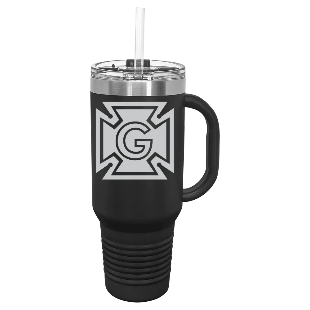 Grinnell College Polar Camel 40 oz. Travel Mug with Snap Lid & Straw