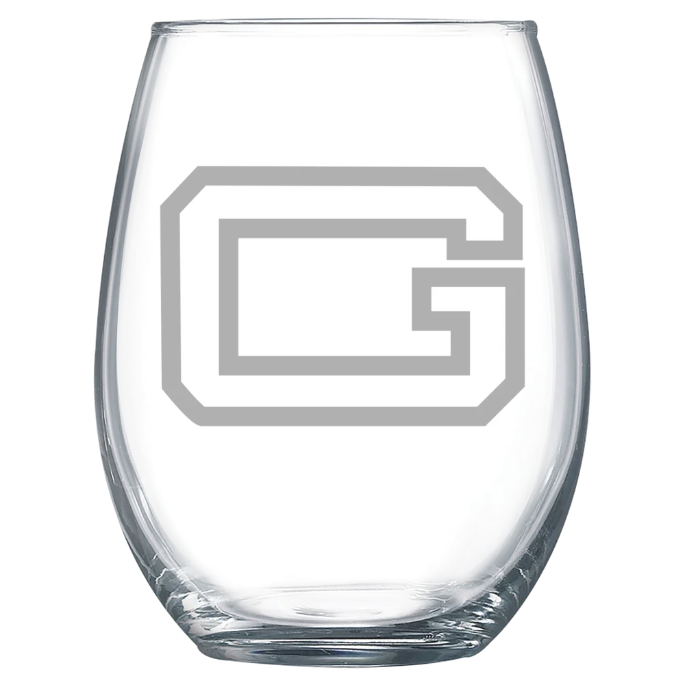 Guilford College Polar Camel 15 oz. Stemless Wine Glass