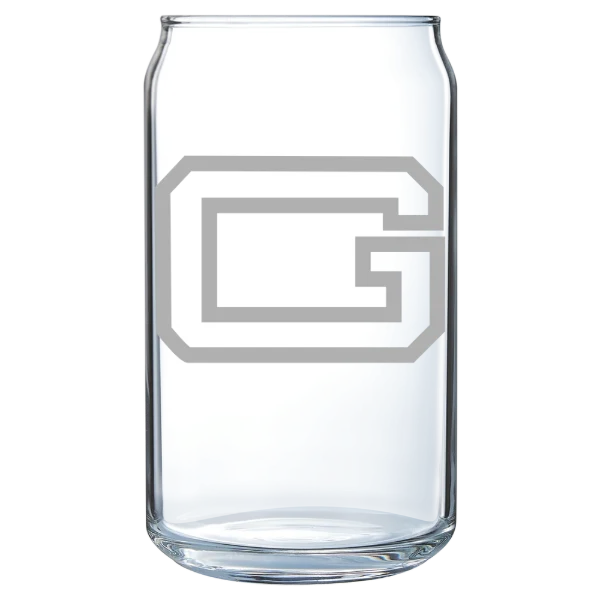 Guilford College Polar Camel 16 oz. Can Glass