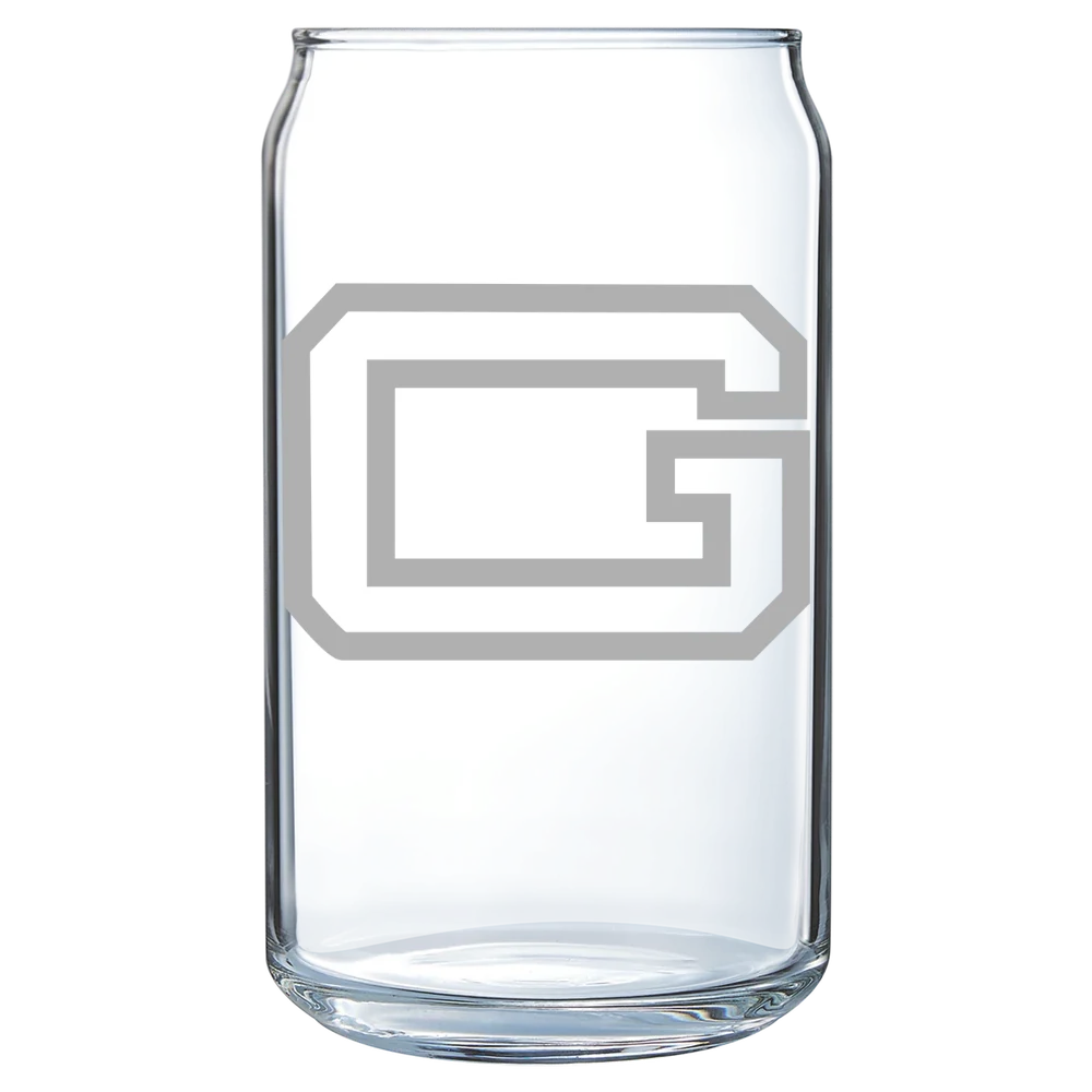 Guilford College Polar Camel 16 oz. Can Glass