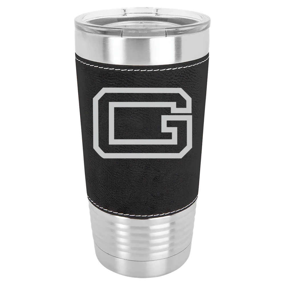 Guilford College Polar Camel 20 oz. Leatherette Grip Tumbler with Standard Lid