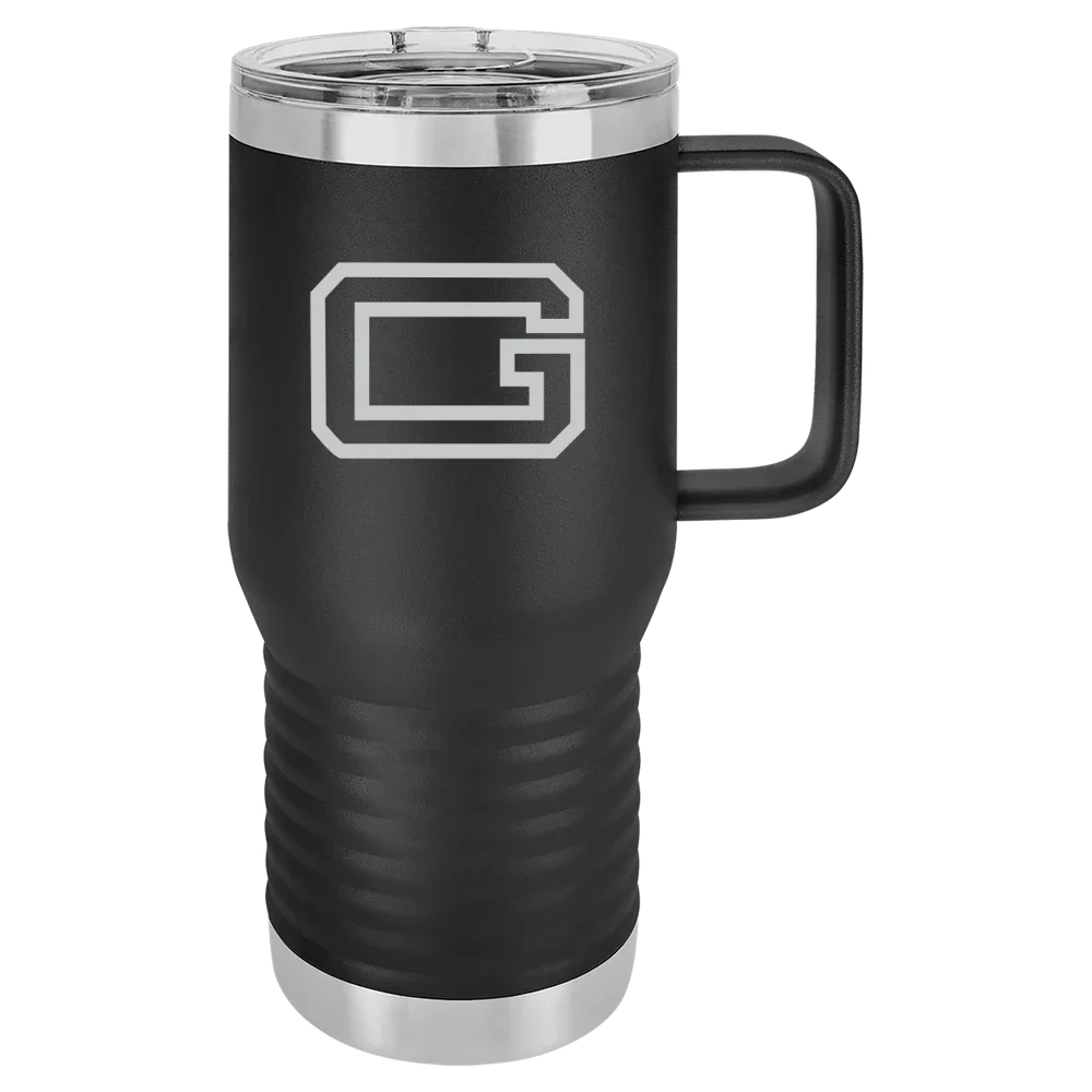 Guilford College Polar Camel 20 oz. Travel Mug with Slider Lid