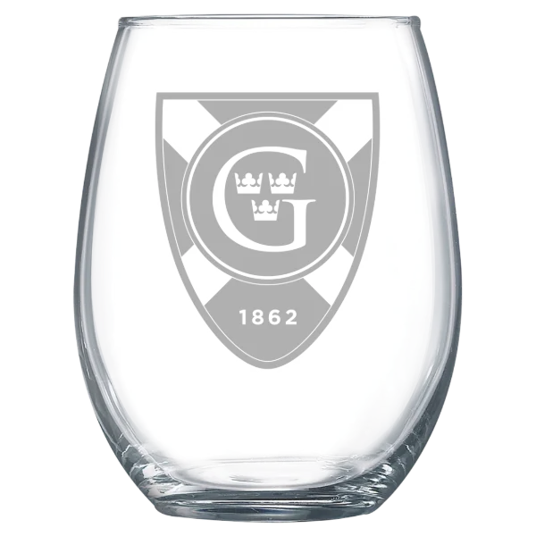 Gustavus Adolphus College Polar Camel 15 oz. Stemless Wine Glass