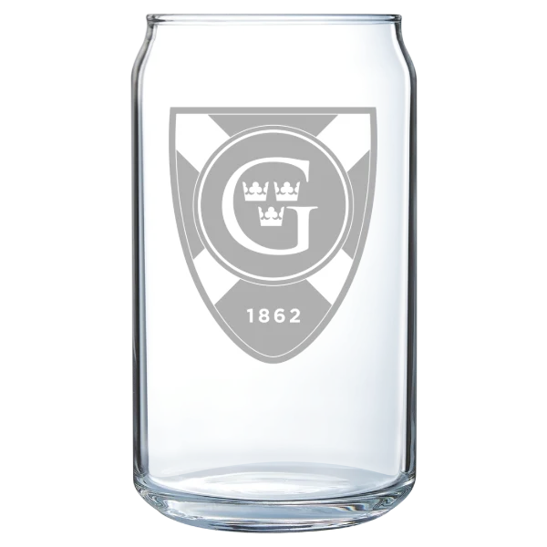 Gustavus Adolphus College Polar Camel 16 oz. Can Glass