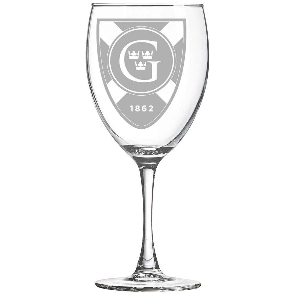 Gustavus Adolphus College Polar Camel 10 1/2 oz. Wine Glass