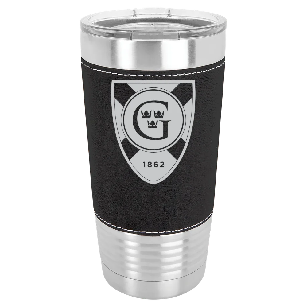 Gustavus Adolphus College Polar Camel 20 oz. Leatherette Grip Tumbler with Standard Lid