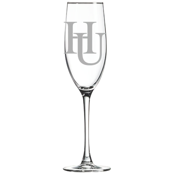 Hamline University Polar Camel 8 oz. Champagne Flute