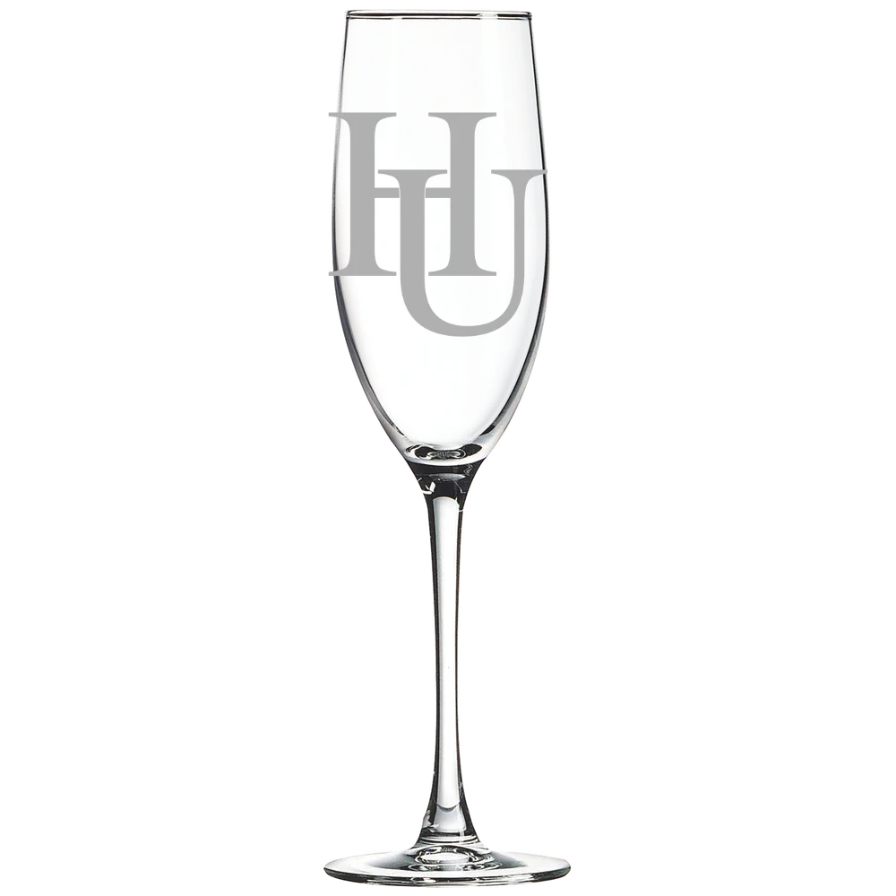 Hamline University Polar Camel 8 oz. Champagne Flute