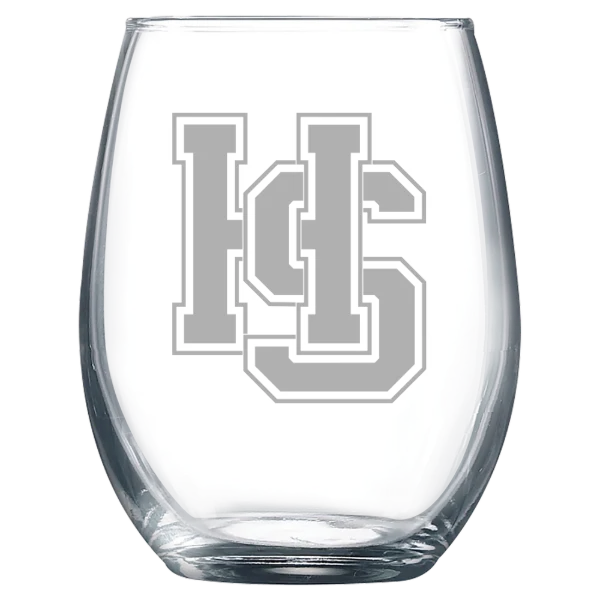 Hampden-Sydney College Polar Camel 9 oz. Stemless Wine Glass