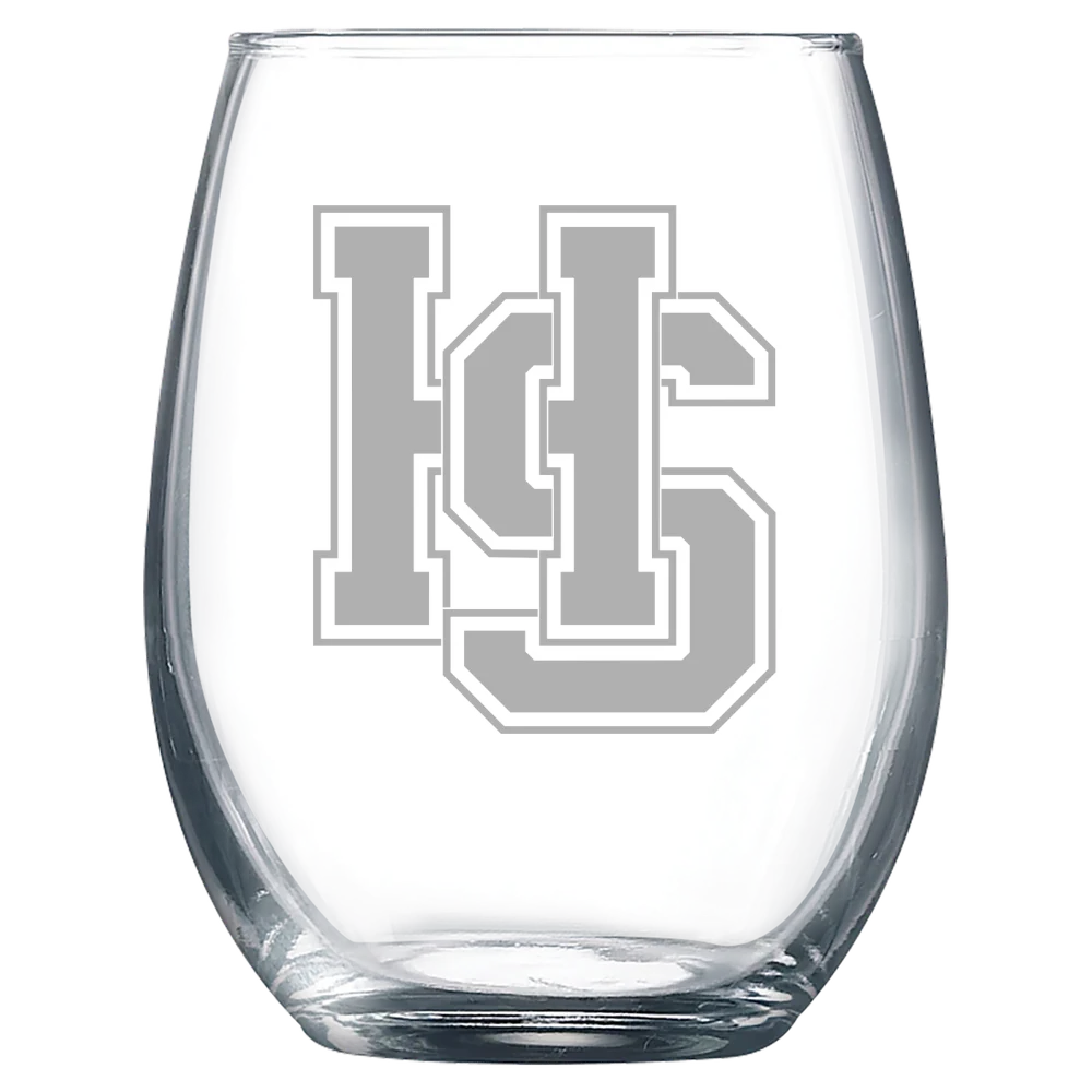 Hampden-Sydney College Polar Camel 9 oz. Stemless Wine Glass