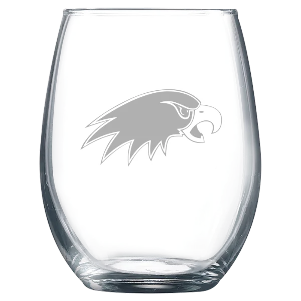 Hartwick College Polar Camel 9 oz. Stemless Wine Glass