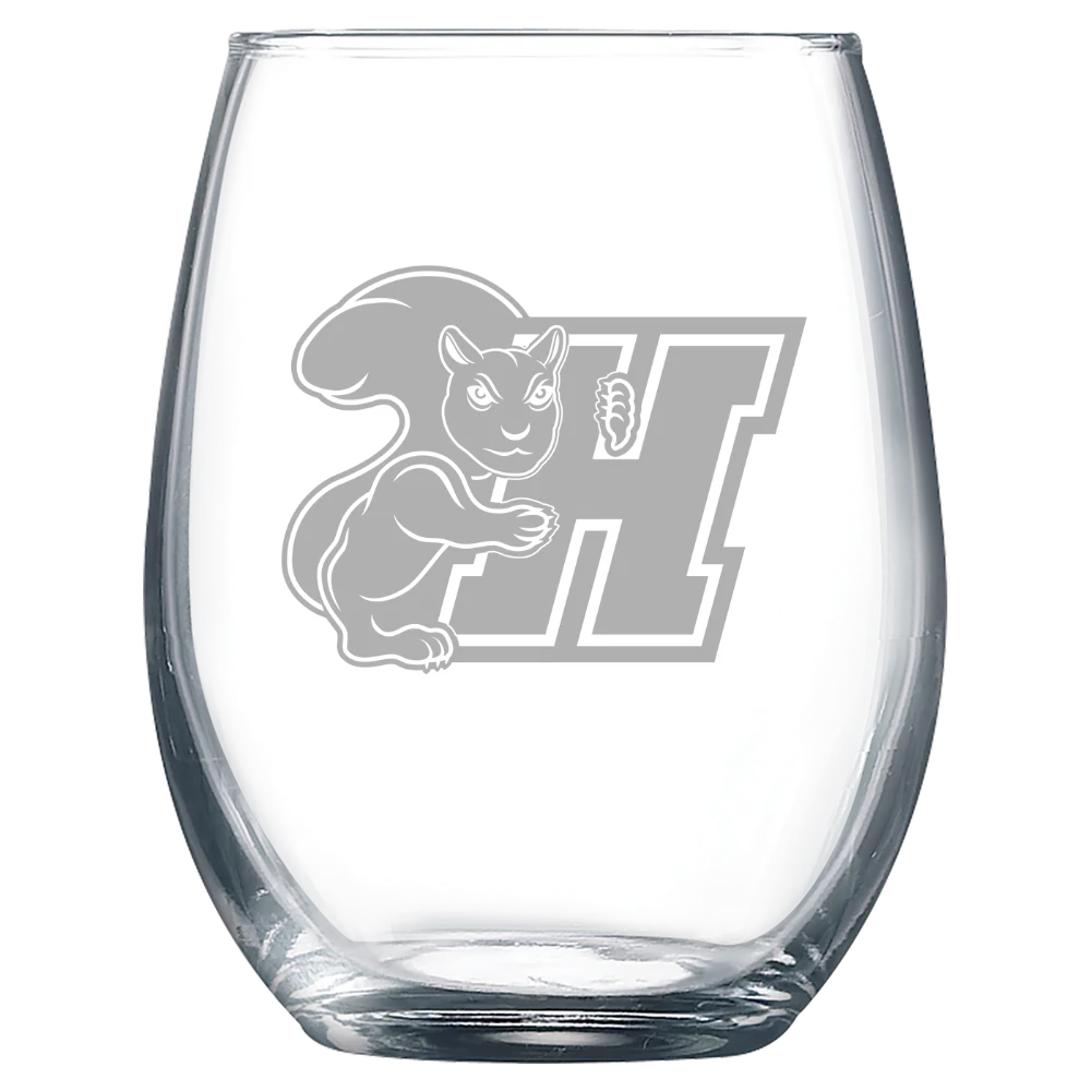 Haverford College Polar Camel 9 oz. Stemless Wine Glass