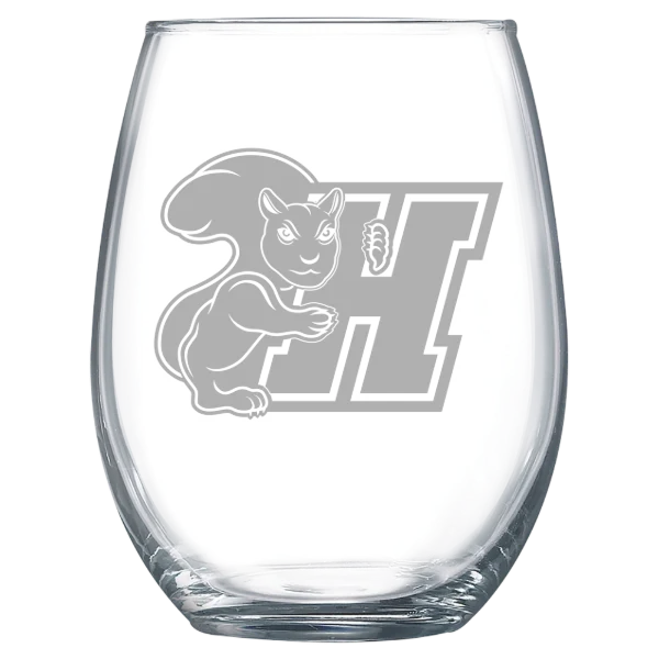 Haverford College Polar Camel 15 oz. Stemless Wine Glass