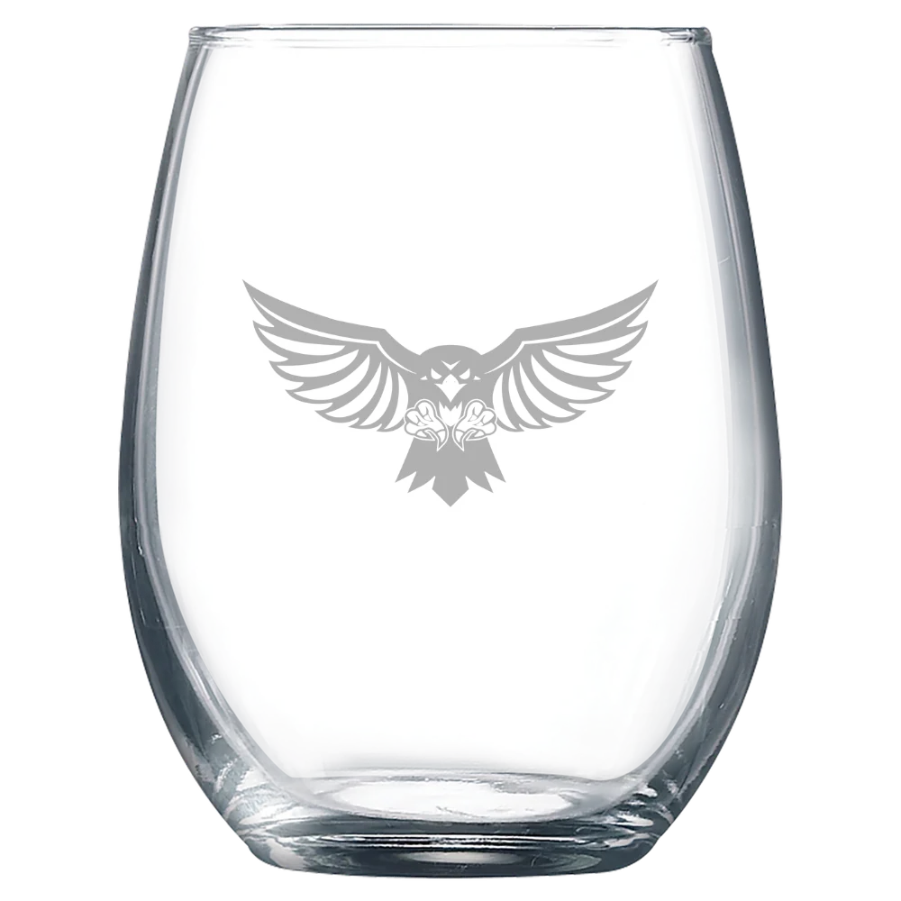 Hilbert College Polar Camel 9 oz. Stemless Wine Glass
