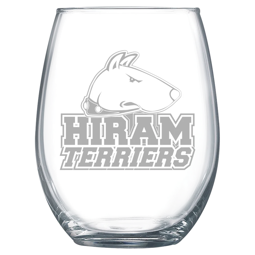 Hiram College Polar Camel 15 oz. Stemless Wine Glass
