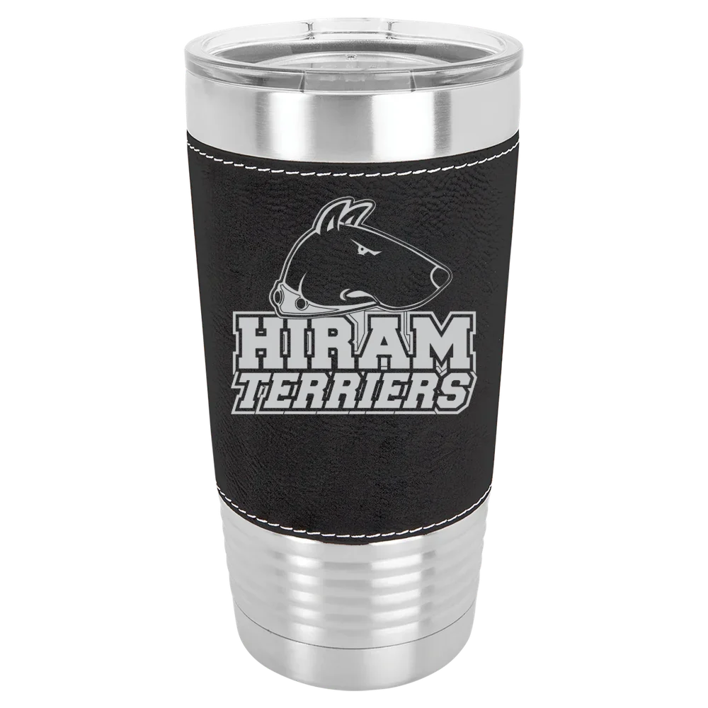 Hiram College Polar Camel 20 oz. Leatherette Grip Tumbler with Standard Lid