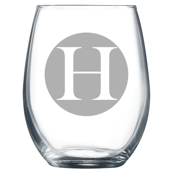 Hollins University Polar Camel 9 oz. Stemless Wine Glass