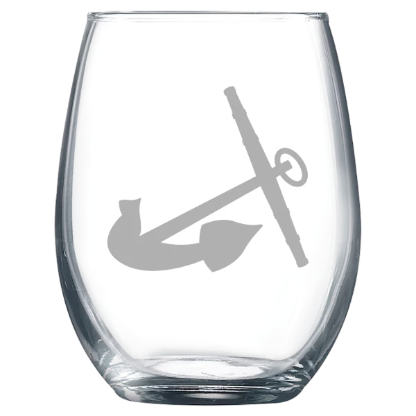 Hope College Polar Camel 9 oz. Stemless Wine Glass