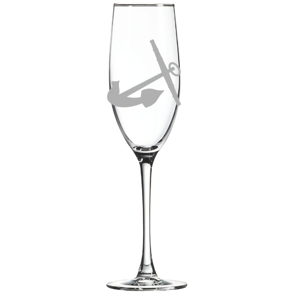 Hope College Polar Camel 8 oz. Champagne Flute