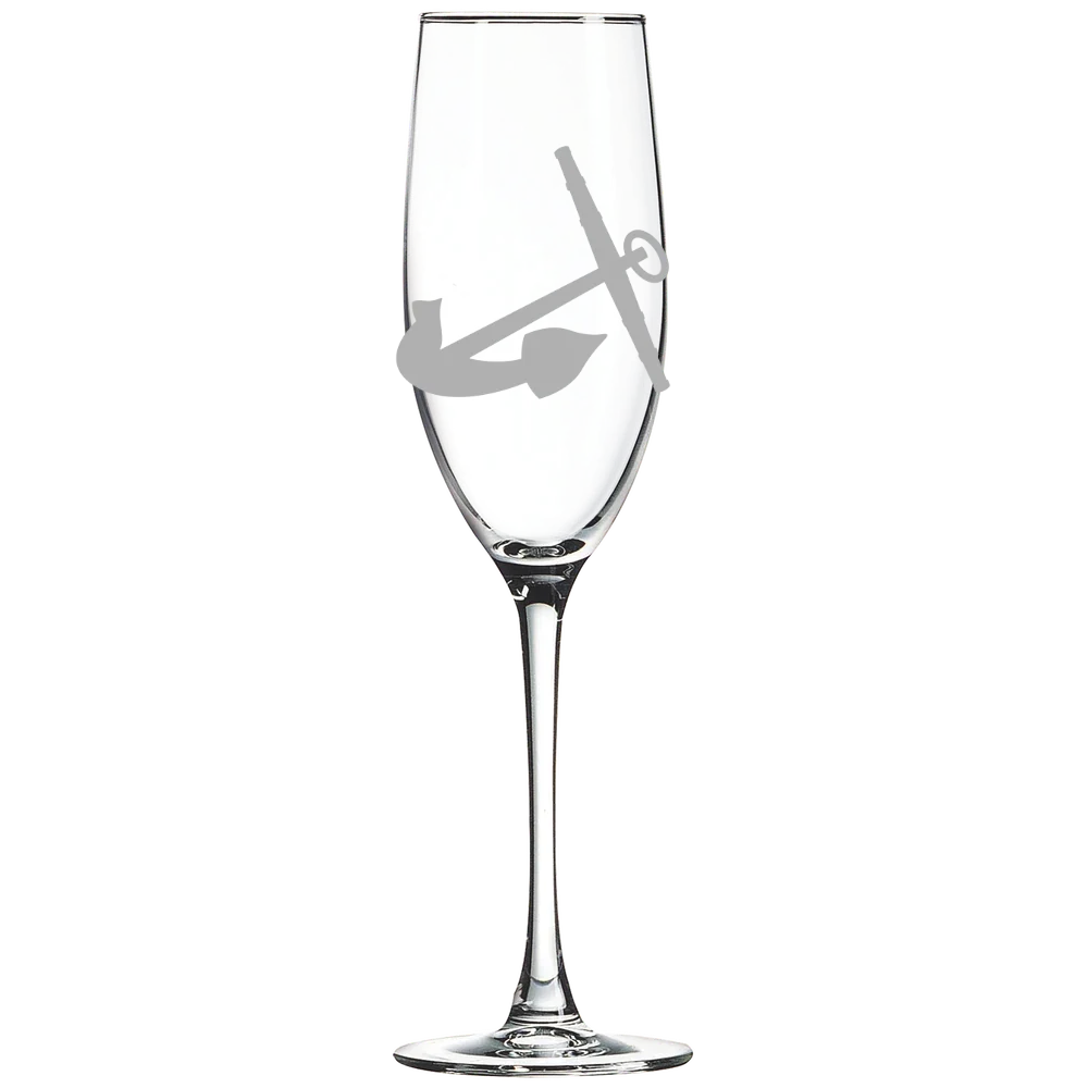 Hope College Polar Camel 8 oz. Champagne Flute