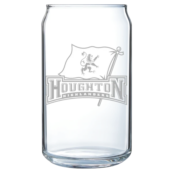 Houghton University Polar Camel 16 oz. Can Glass