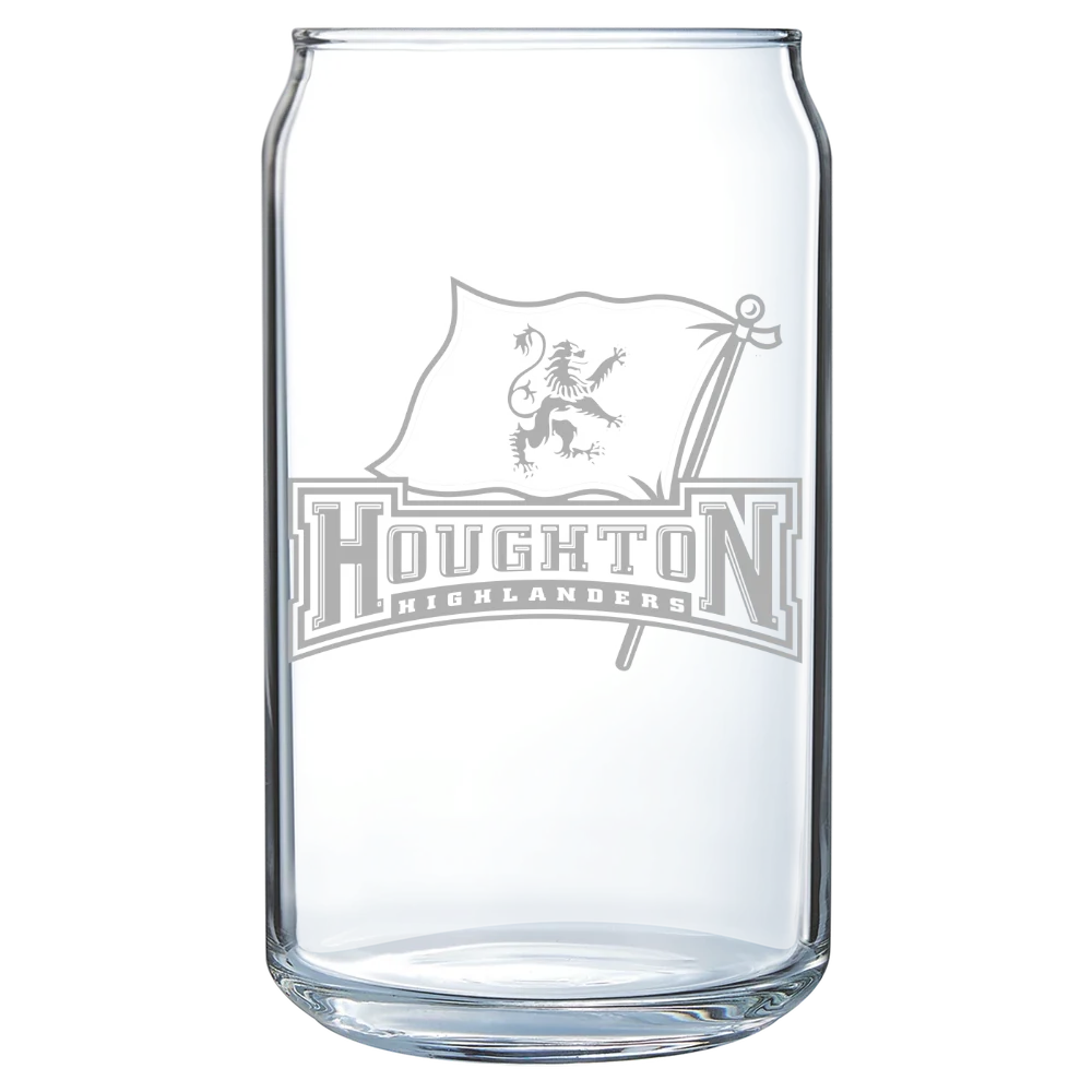 Houghton University Polar Camel 16 oz. Can Glass