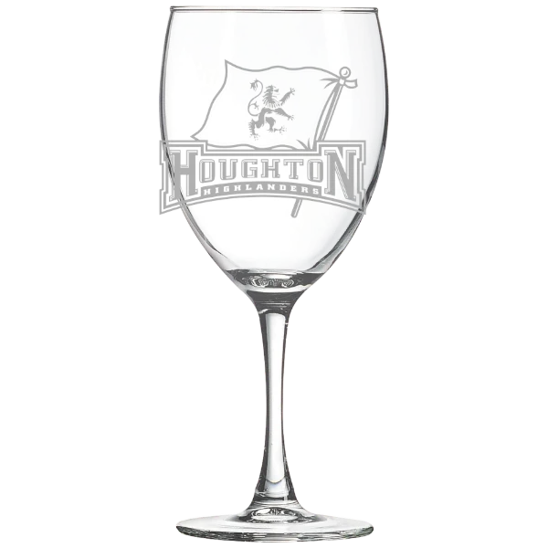 Houghton University Polar Camel 10 1/2 oz. Wine Glass