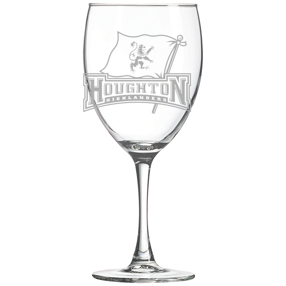 Houghton University Polar Camel 10 1/2 oz. Wine Glass