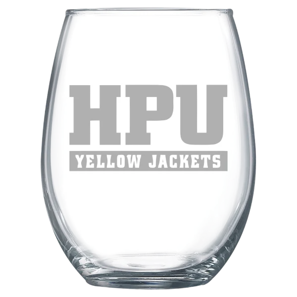 Howard Payne University Polar Camel 15 oz. Stemless Wine Glass