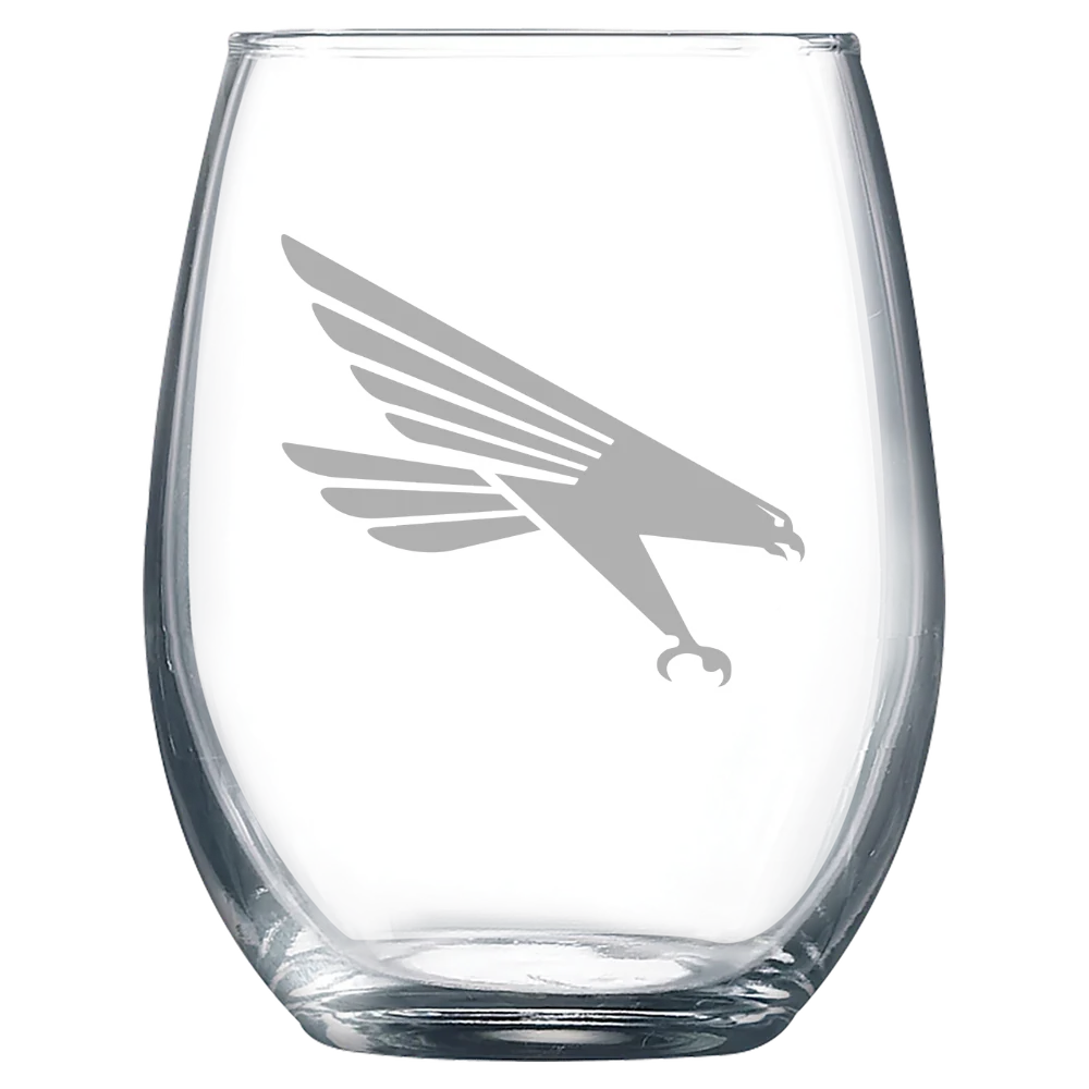 Huntingdon College Polar Camel 9 oz. Stemless Wine Glass