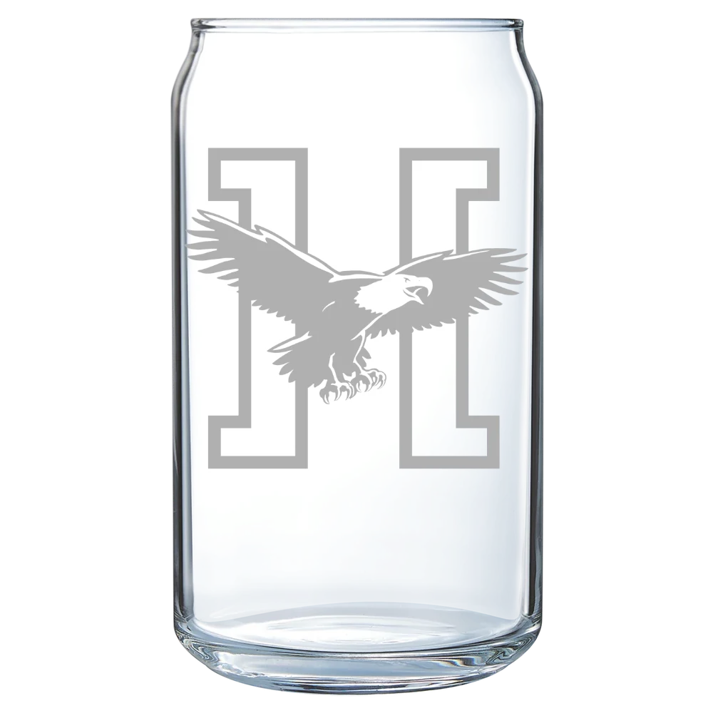 Husson University Polar Camel 16 oz. Can Glass