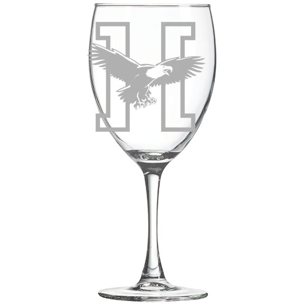 Husson University Polar Camel 10 1/2 oz. Wine Glass