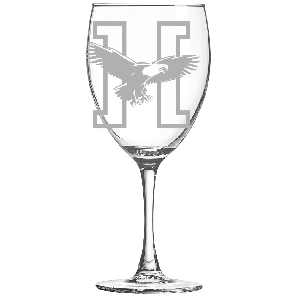 Husson University Polar Camel 10 1/2 oz. Wine Glass
