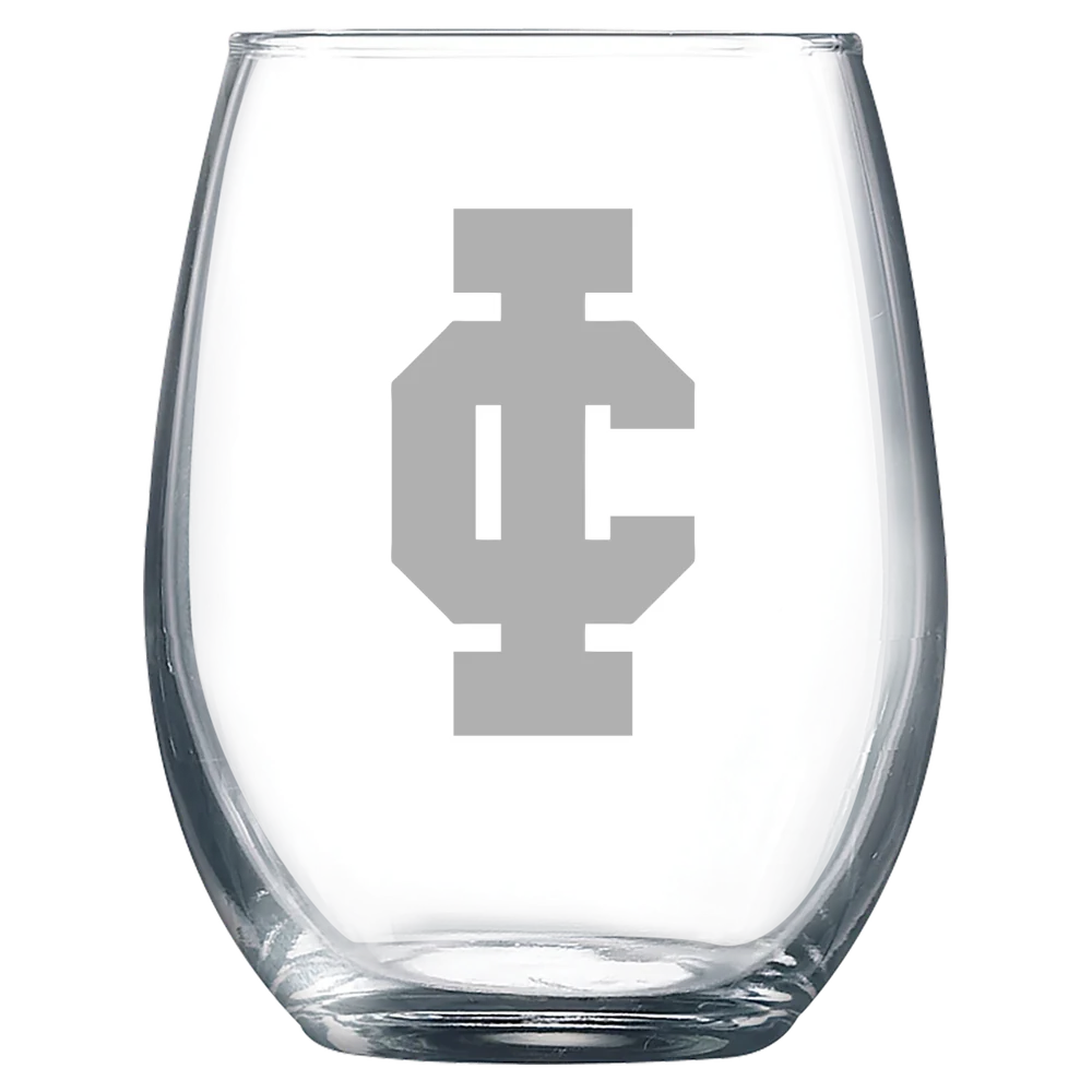 Illinois College Polar Camel 9 oz. Stemless Wine Glass