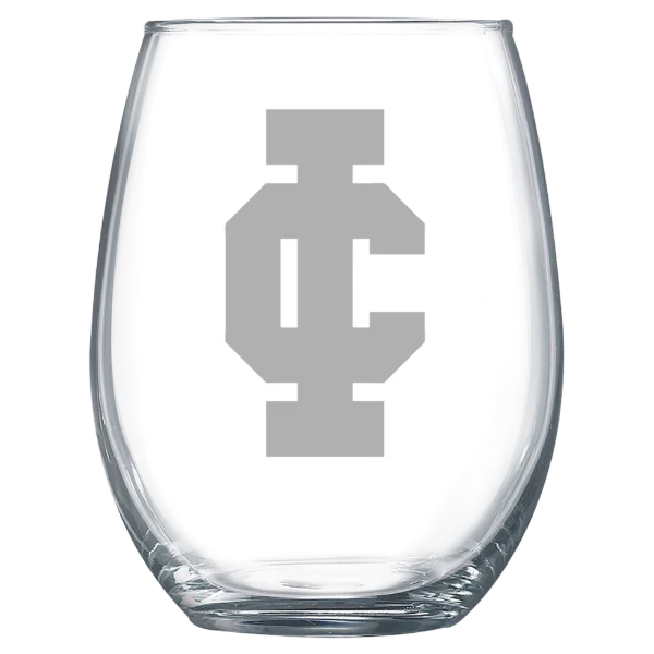 Illinois College Polar Camel 15 oz. Stemless Wine Glass