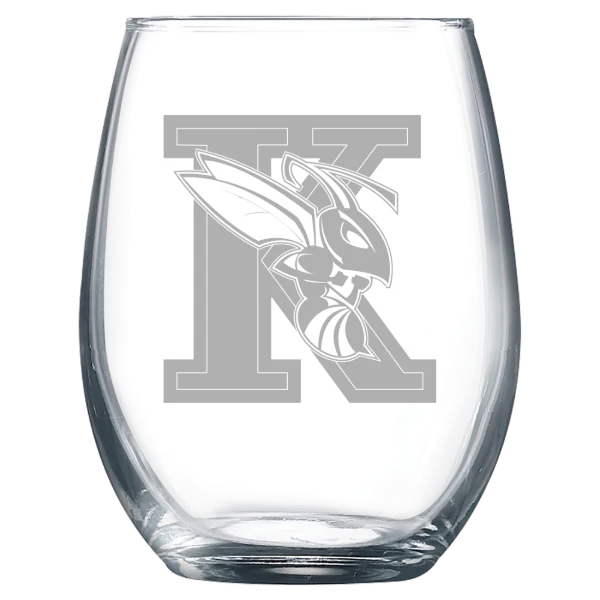 Kalamazoo College Polar Camel 9 oz. Stemless Wine Glass